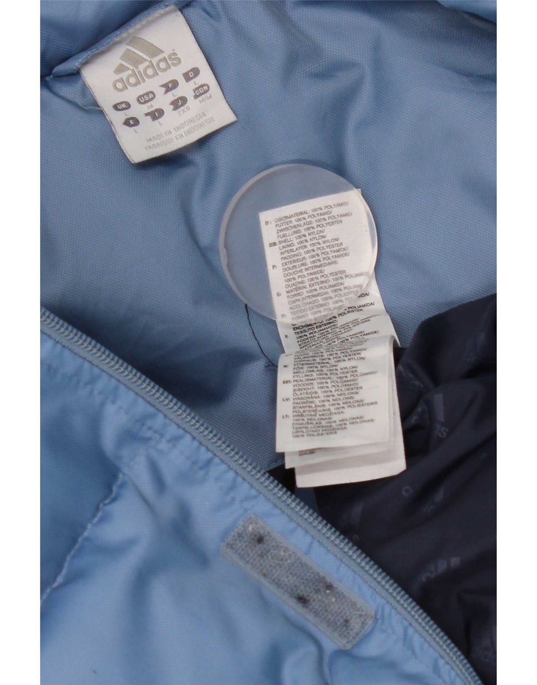 Ανδρικό τζάκετ Adidas UK 40 Large Blue Colourblock Nylon