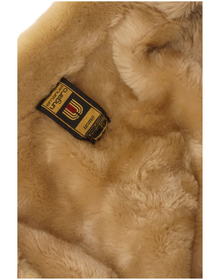 Emanuel Ungaro Ανδρικό Πανωφόρι Shearling UK 38 Medium Beige