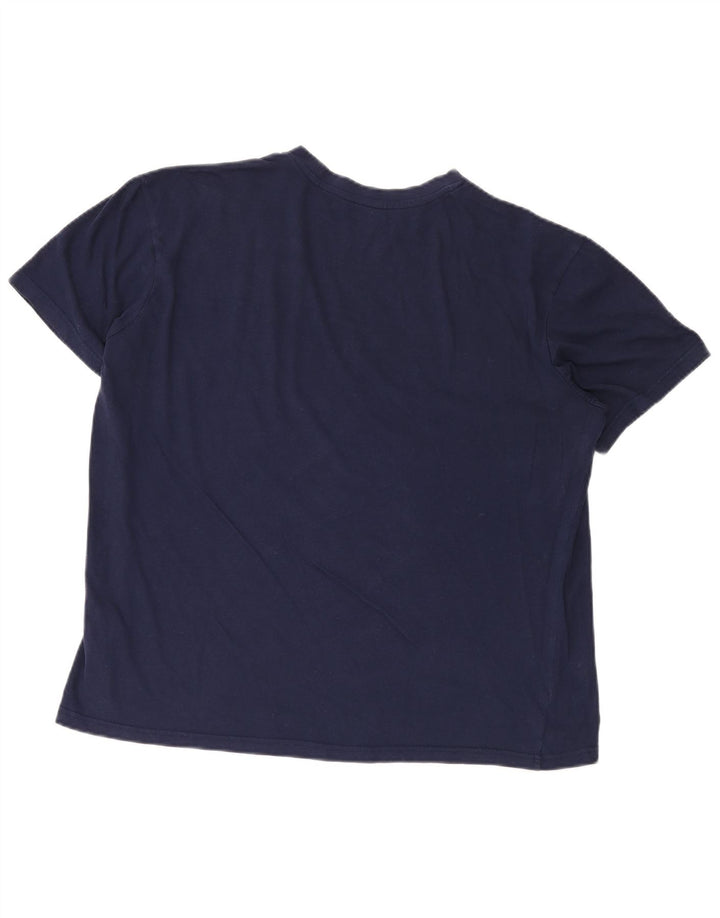 Γυναικείο αθλητικό μπλουζάκι NIKE Top UK 20 2XL Navy Blue Cotton