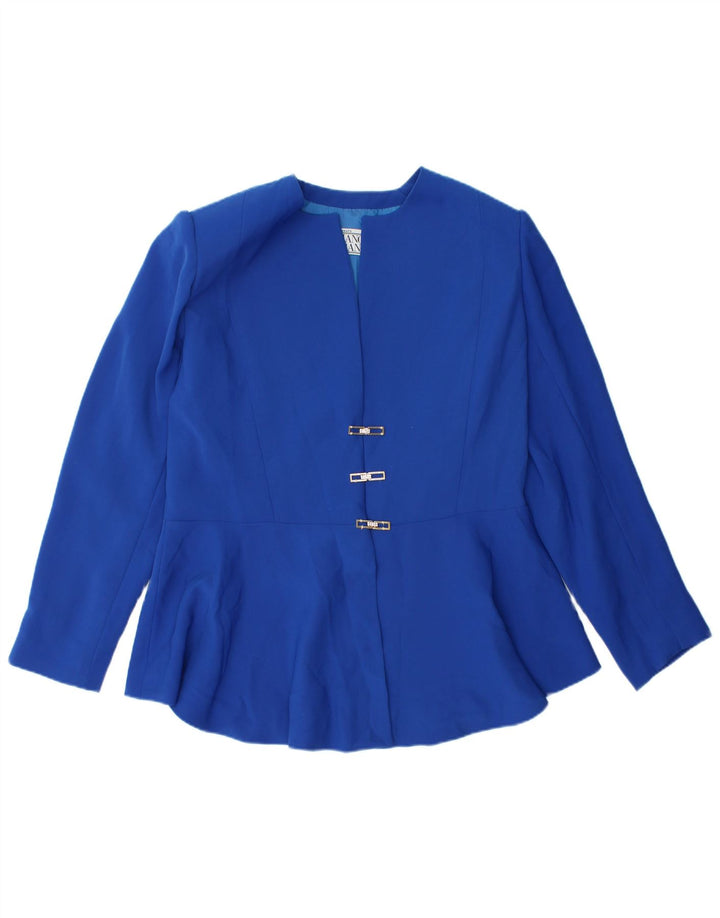 Luciano Soprani Γυναικείο μπλέιζερ 3 κουμπιών μπουφάν UK 14 Medium Blue