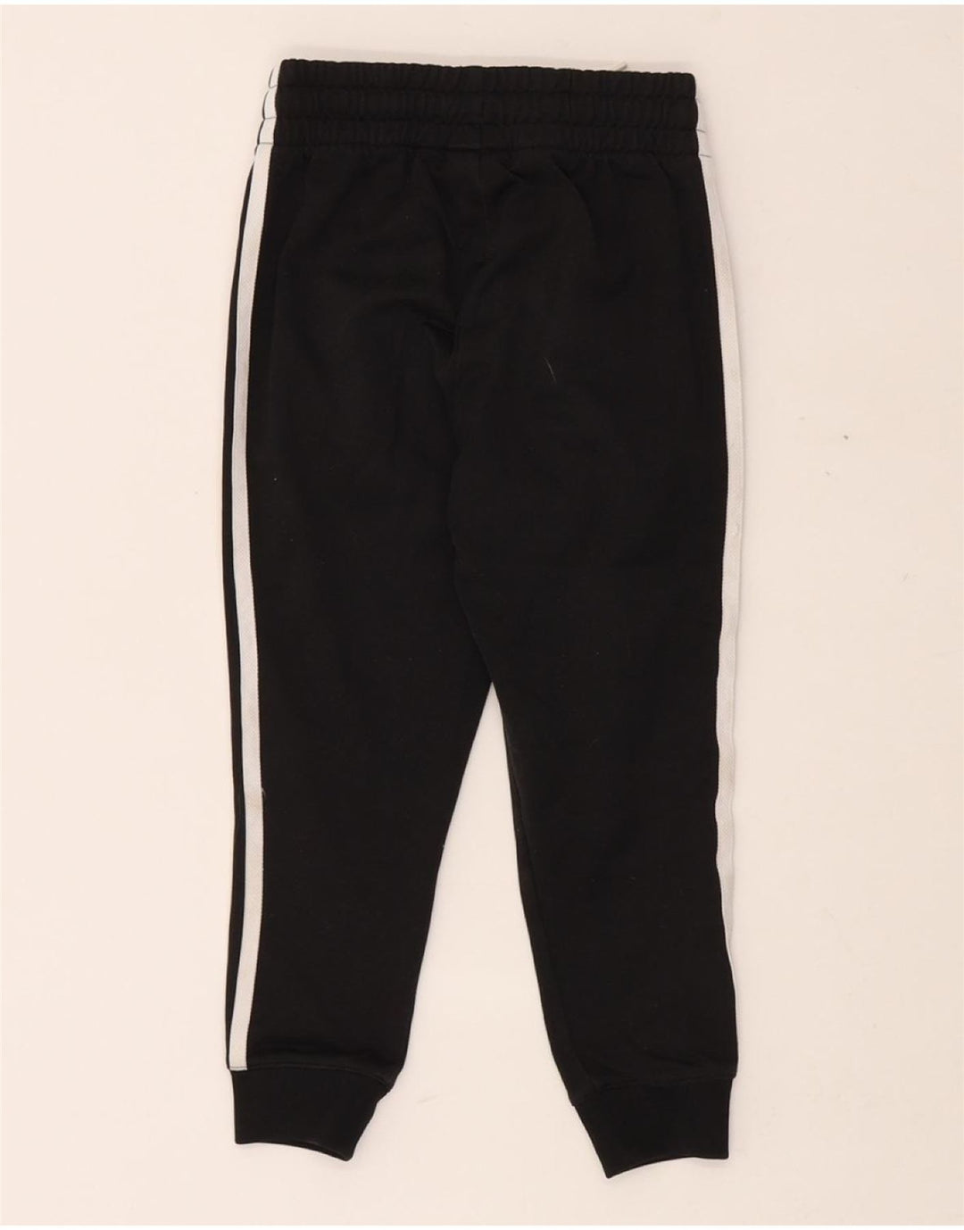 ADIDAS Boys Tracksuit Trousers Joggers 5-6 Years Black Polyester