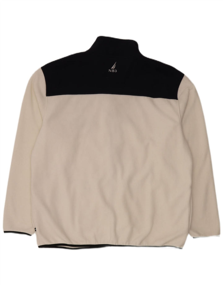 Ανδρικό μπουφάν Nautica Fleece UK 44 2XL Λευκό πολυεστέρας