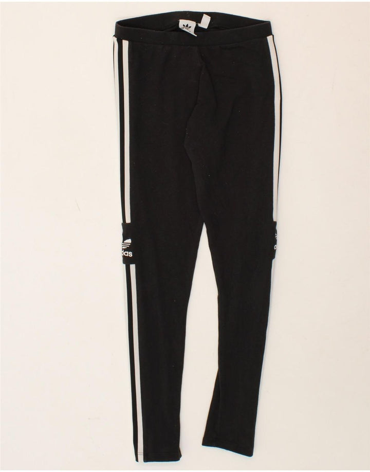 ADIDAS Womens Leggings UK 8 Small Black Cotton Vintage Adidas and Second-Hand Adidas from Messina Hembry 