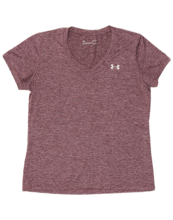 Under Armour Γυναικείο μπλουζάκι θερμότητας τοπ UK 14 μεσαίου μπορντό