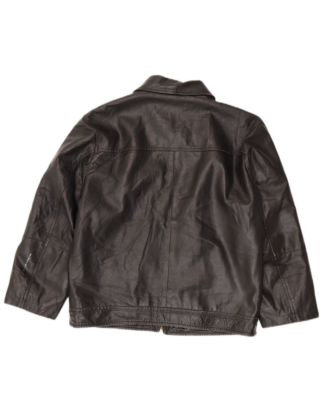 Vintage Γυναικείο Δερμάτινο Μπουφάν IT 50 XL Μαύρο