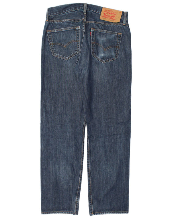 Levi's Mens 501 Straight Jeans W32 L32 Blue Cotton
