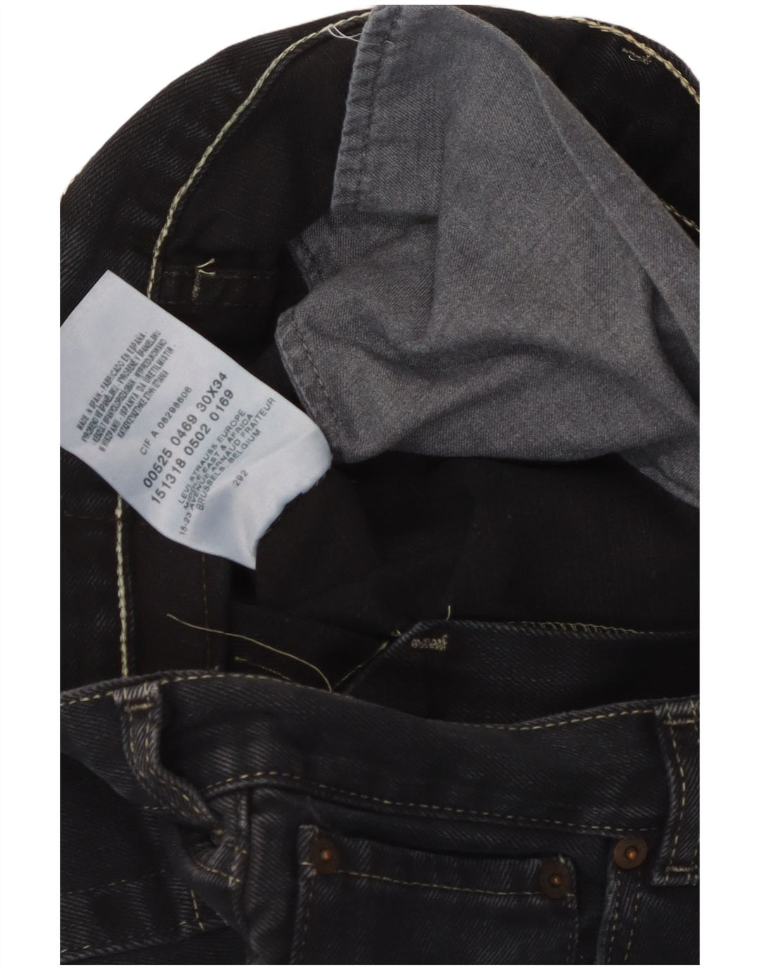 LEVI'S Womens 525 Bootcut Jeans W30 L34 Μαύρο βαμβακερό