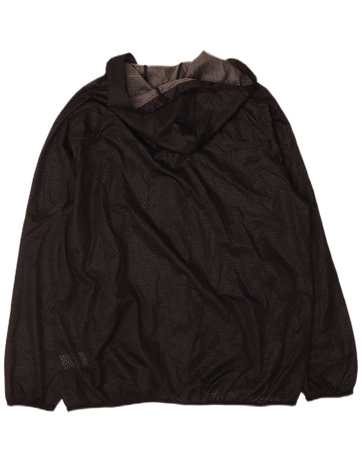 Adidas Ανδρικό μπουφάν βροχής με κουκούλα UK 42 XL μαύρο πολυεστέρα