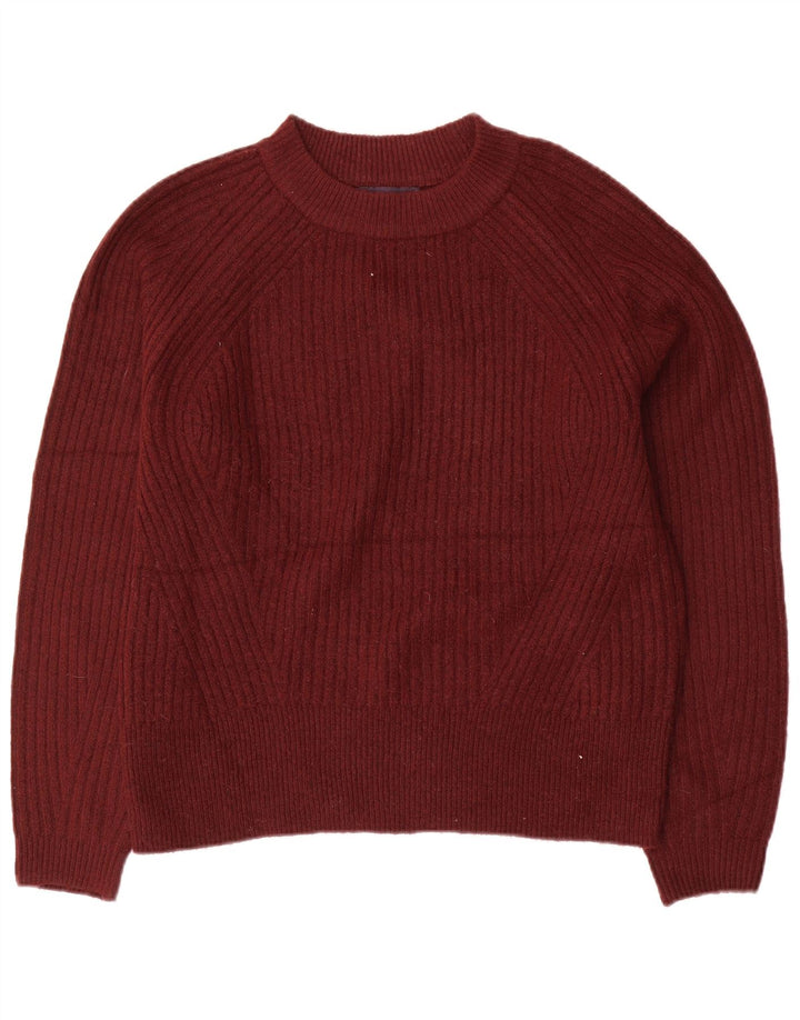 Marks & Spencer Γυναικείο πουλόβερ με λαιμόκοψη UK 14 Medium Burgundy