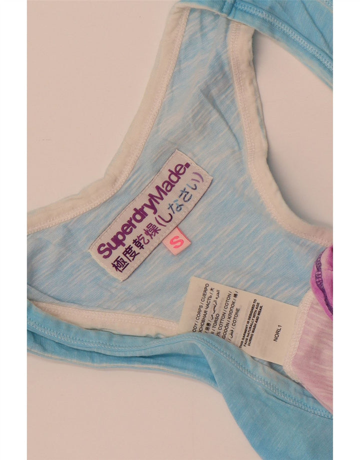 Ανδρικό γραφικό γιλέκο Superdry Μπλουζάκι από βαμβακερό μικρό μπλε χρώμα