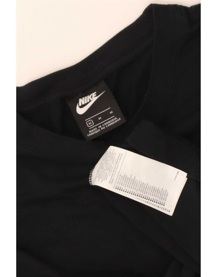 Ανδρικό μπλουζάκι Nike, μεσαίο μαύρο βαμβακερό