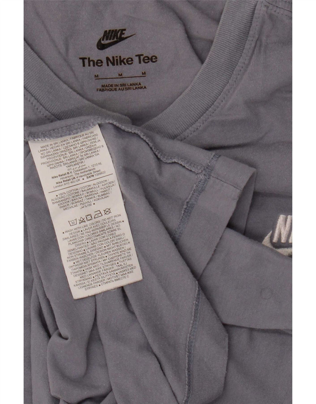 Ανδρικό μπλουζάκι Nike, μεσαίο μπλε βαμβακερό