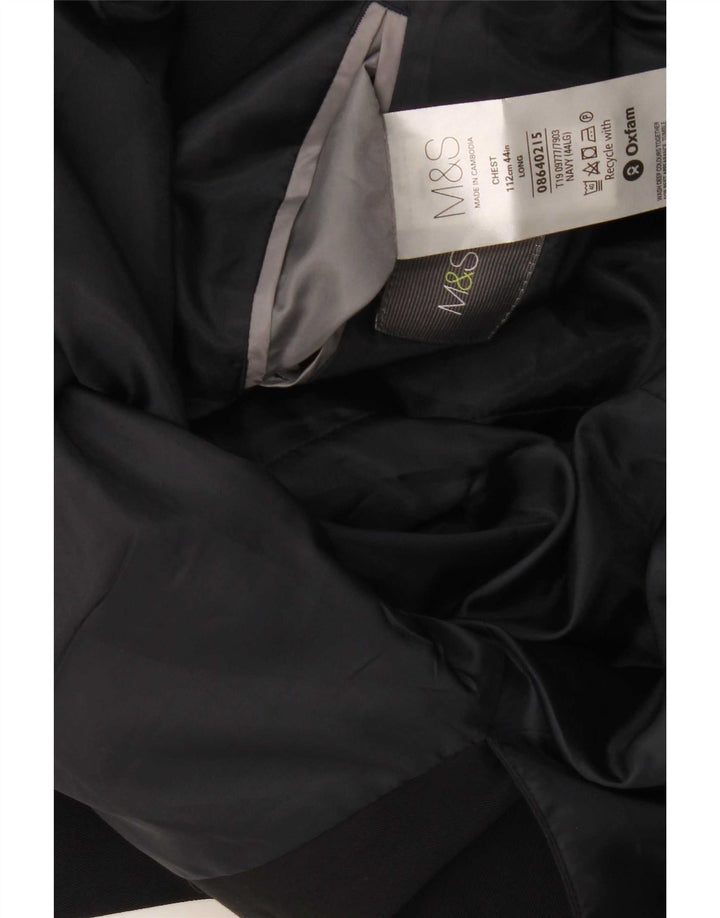 Marks & Spencer Ανδρικό μακρύ μπλέιζερ με 2 κουμπιά μπουφάν UK 44 XL Navy Blue