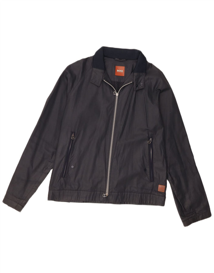 Ανδρικό μπουφάν Hugo Boss Bomber IT 50 Large Navy Blue Cotton