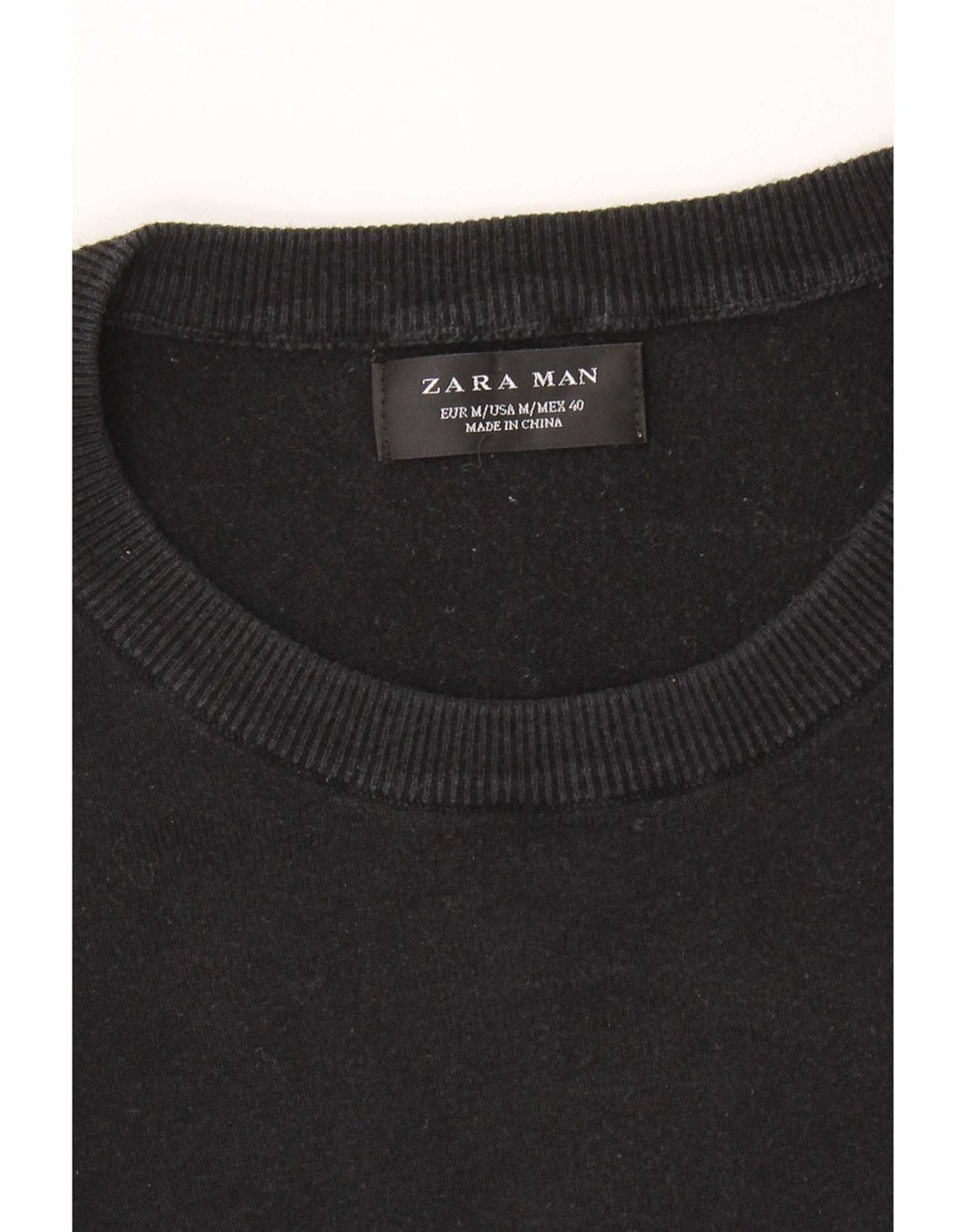 Ανδρικό πουλόβερ Zara Graphic Crew Neck Jumper Medium Navy Blue