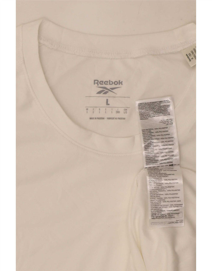 Ανδρικό T-Shirt Reebok Top Large White Polyester