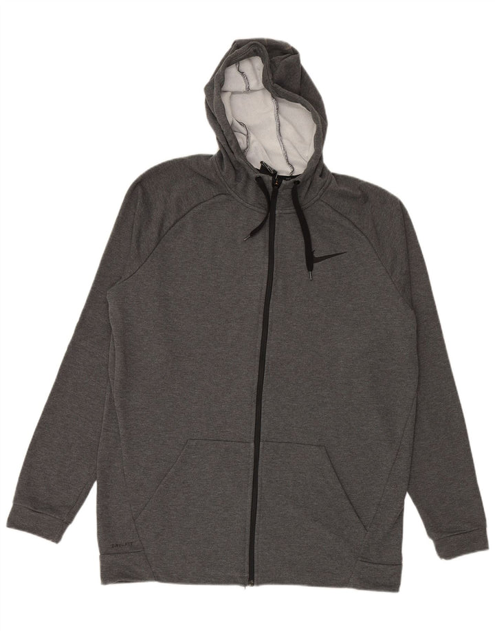 Ανδρικό πουλόβερ NIKE με φερμουάρ Dri Fit XL Γκρι πολυεστέρας