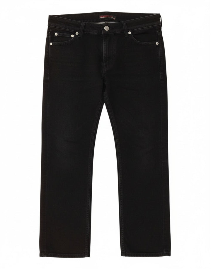 Guess Γυναικείο Cropped Jeans W28 L23 Μαύρο βαμβακερό