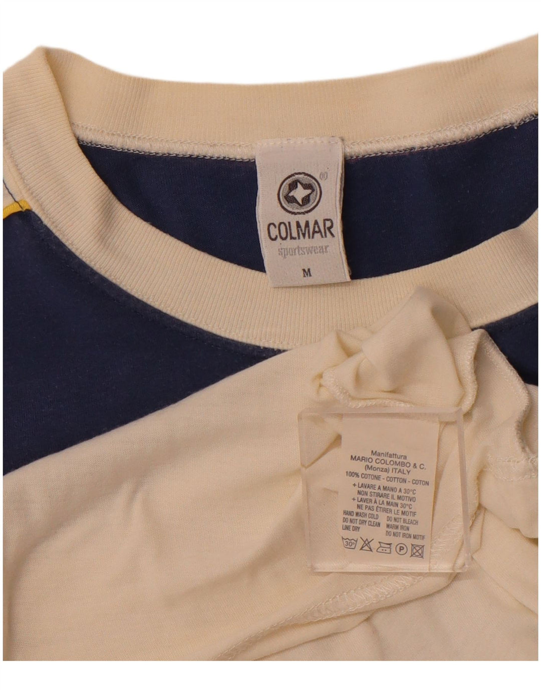 Ανδρικό γραφικό μπλουζάκι COLMAR Τοπ μεσαίου λευκού χρώματος, βαμβακερό σπορ