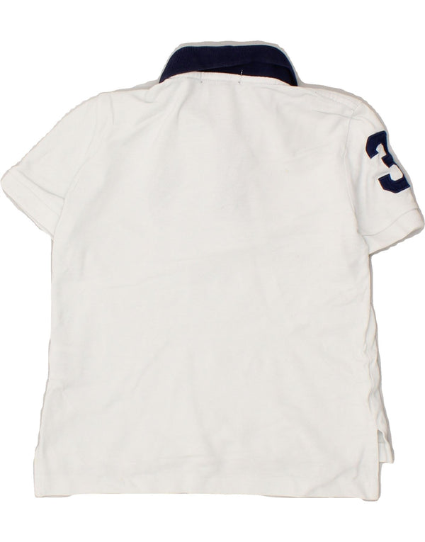 POLO RALPH LAUREN Αγόρια γραφικό μπλουζάκι πόλο 2-3 ετών Λευκό βαμβακερό