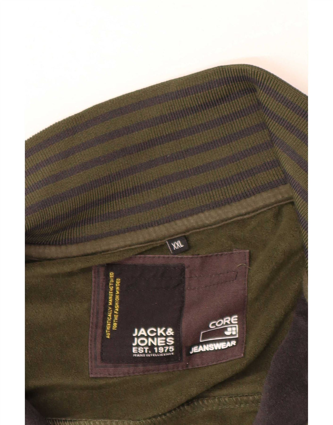Jack & Jones Ανδρική φόρμα αθλητικής φόρμας γραφικών Top Jacket 2XL Khaki Colourblock