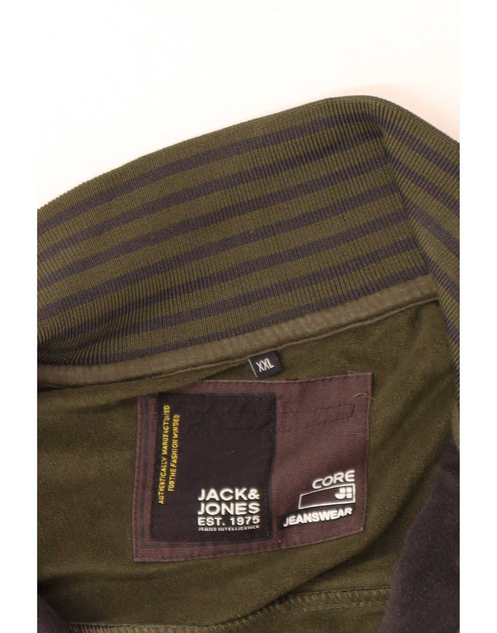 Jack & Jones Ανδρική φόρμα αθλητικής φόρμας γραφικών Top Jacket 2XL Khaki Colourblock