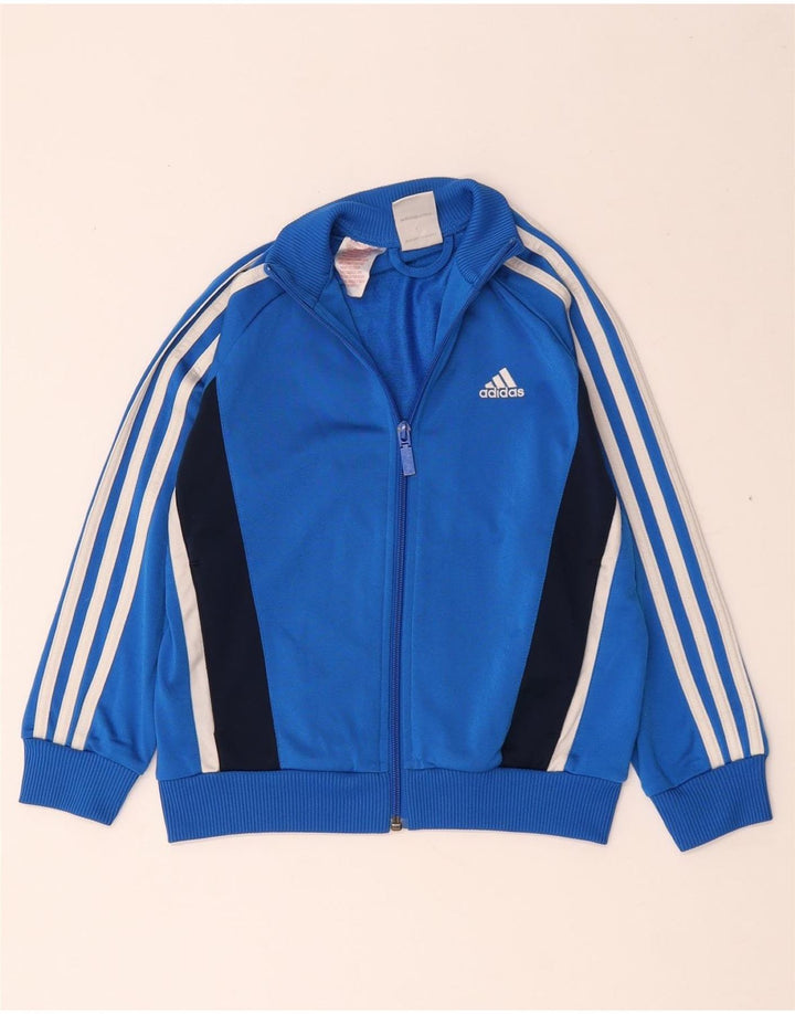 Adidas Boys αθλητική φόρμα Adidas Top Jacket 7-8 Years Blue Colourblock Polyester