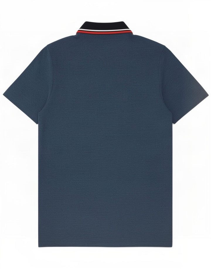 Ανδρικό μπλουζάκι πόλο Jack & Jones από μεσαίο μπλε βαμβακερό