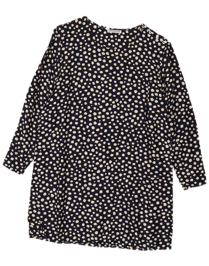 Γυναικείο μακρυμάνικο φόρεμα Cacharel Shift EU 38 Medium Navy Blue πουά