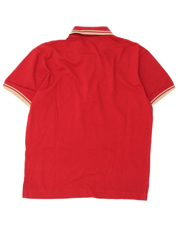 Rifle Mens Regular Fit Polo Shirt Small Red Cotton