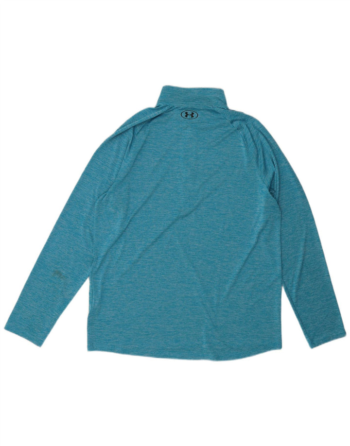Under Armour Ανδρικό μπλουζάκι με φερμουάρ με μακρυμάνικο μεγάλο μπλε πολυεστέρα
