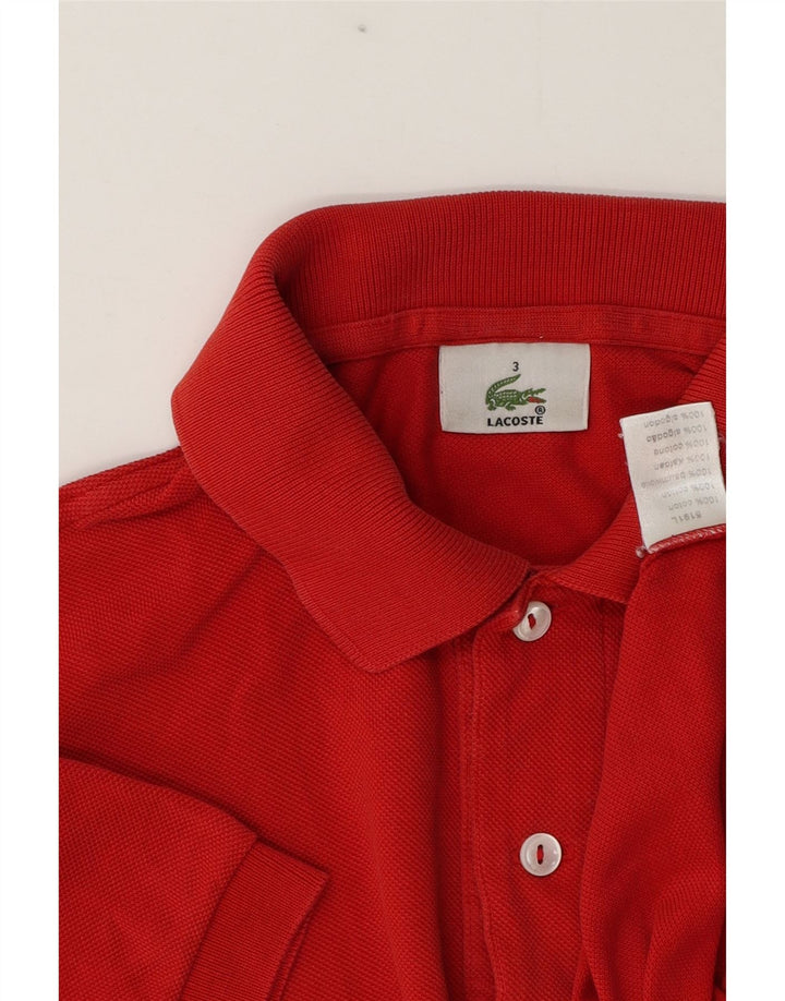 Ανδρικό πουκάμισο πόλο Lacoste, μέγεθος 3, μικρό κόκκινο βαμβακερό