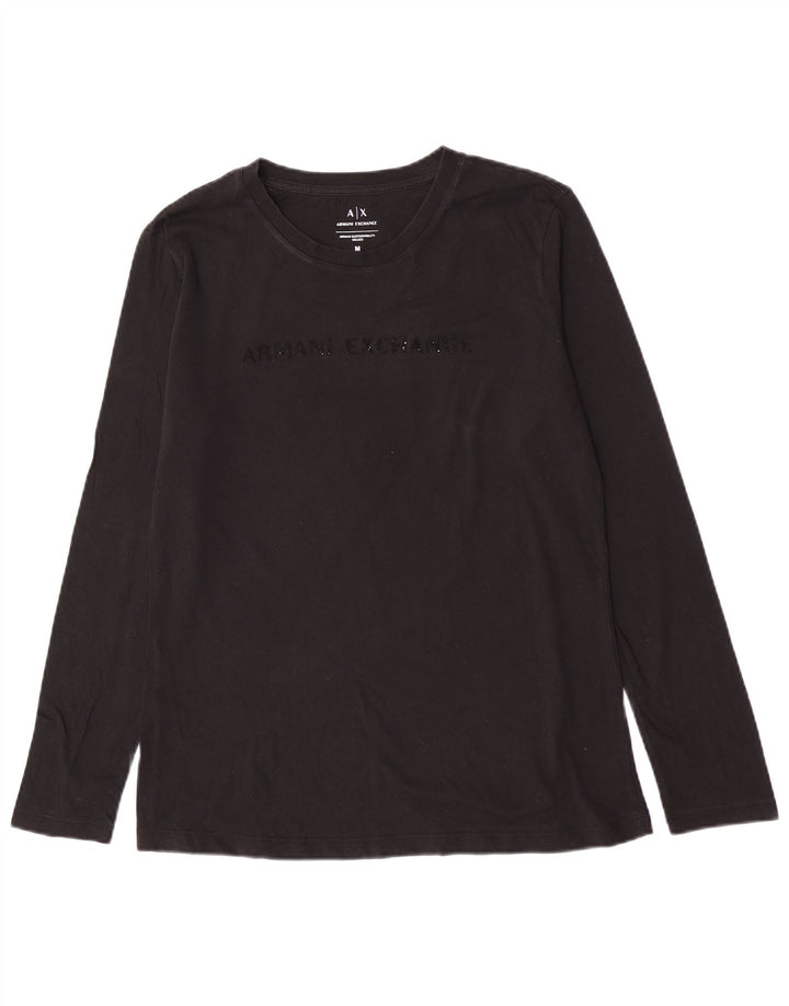 Armani Exchange Γυναικείο τοπ μακρυμάνικο UK 12 Medium Black