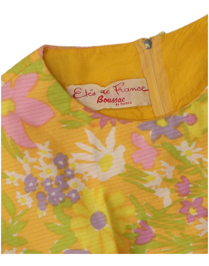 Γυναικείο αμάνικο φόρεμα BOUSSAC UK 14 Medium Yellow Floral