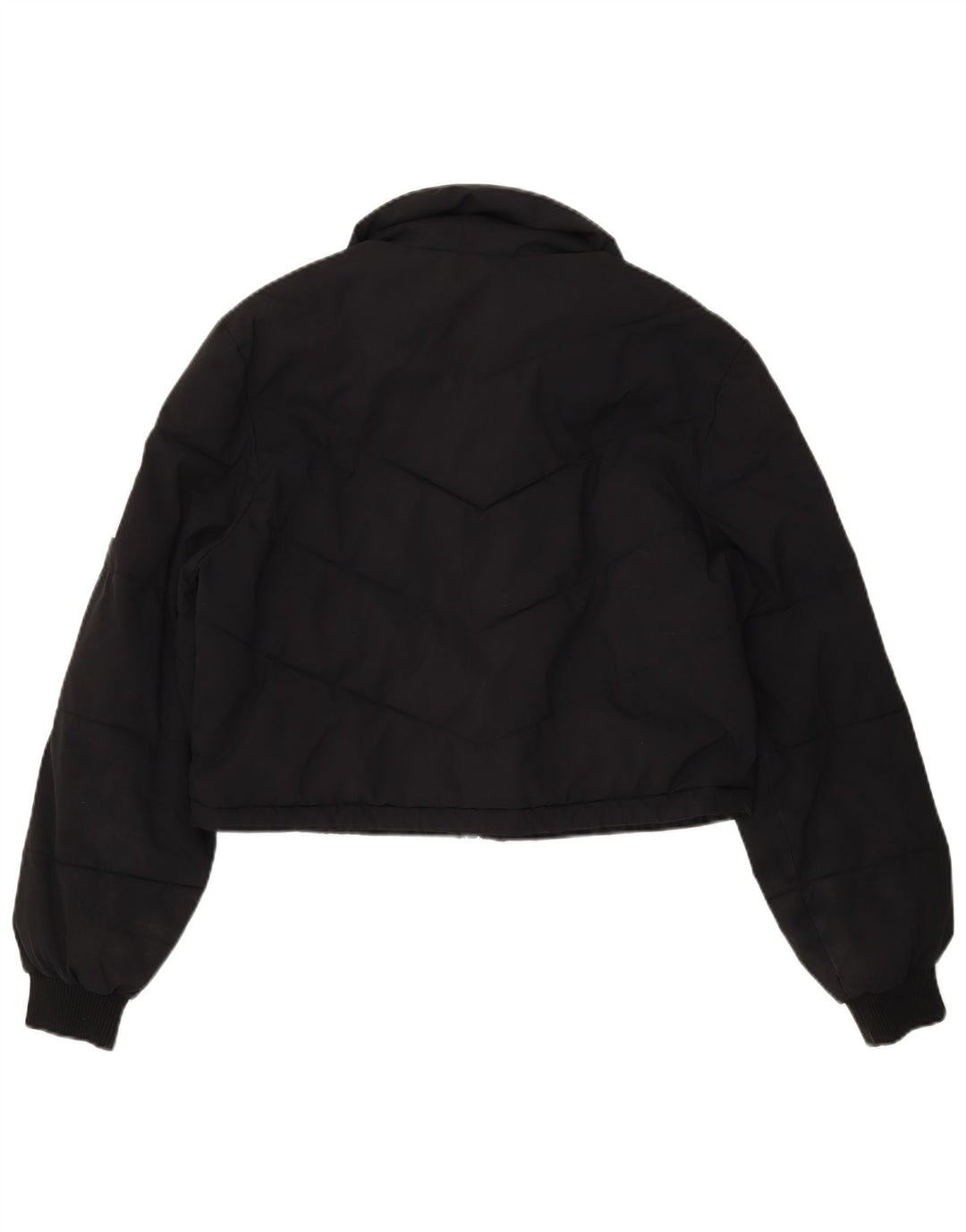 TRUE RELIGION Γυναικείο μπουφάν με επένδυση UK 16 μεγάλο μαύρο πολυεστέρα