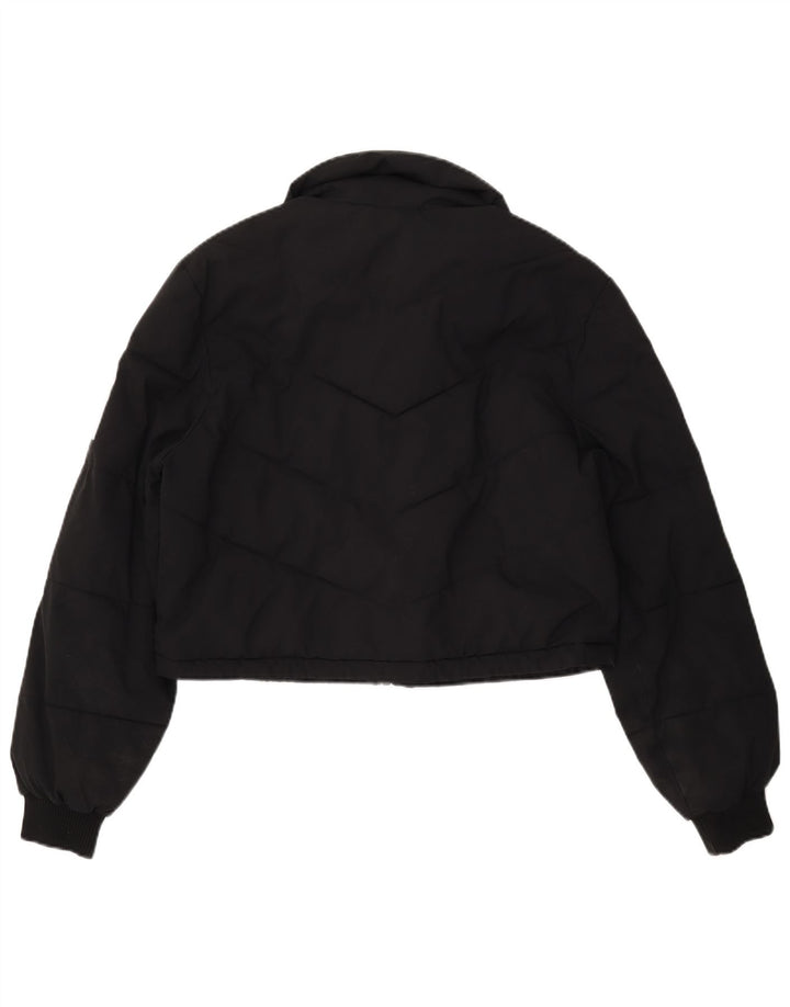 TRUE RELIGION Γυναικείο μπουφάν με επένδυση UK 16 μεγάλο μαύρο πολυεστέρα