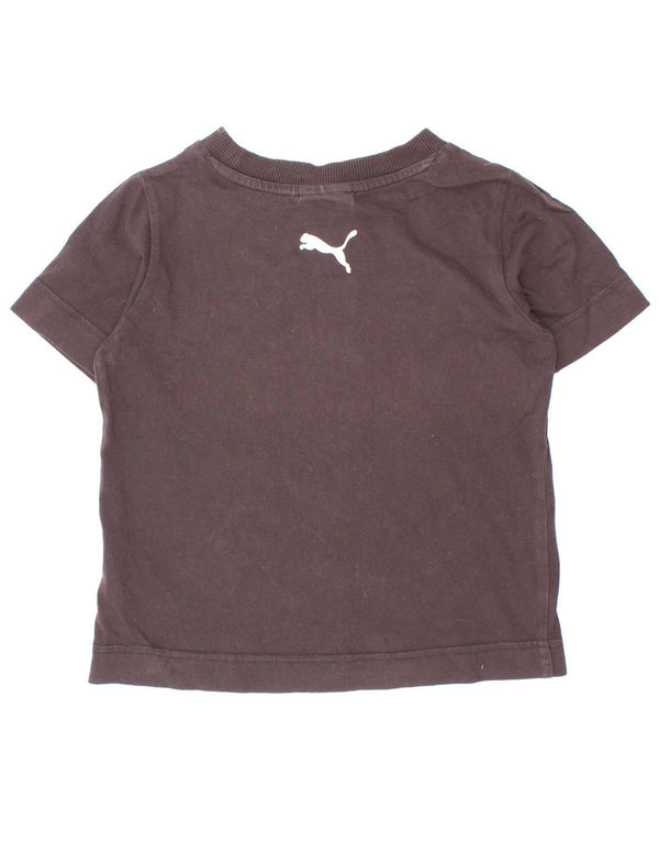 Puma Girls Graphic T-Shirt Top 5-6 Years Μαύρο
