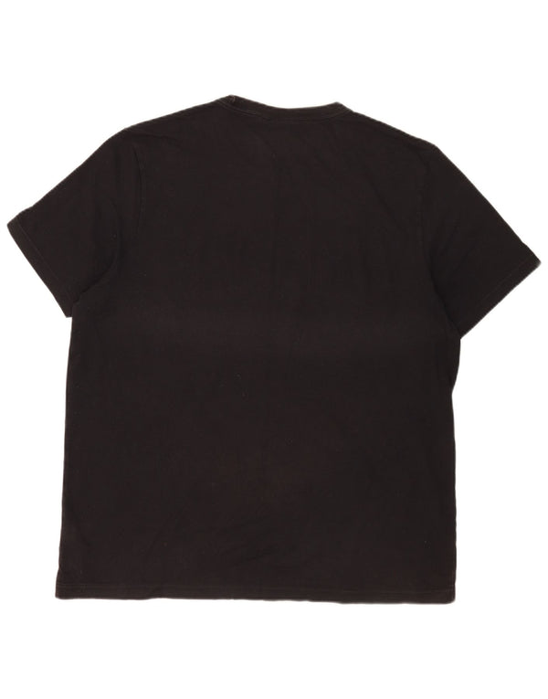 Ανδρικό γραφικό T-shirt Adidas μακρυμάνικο XL μαύρο βαμβακερό