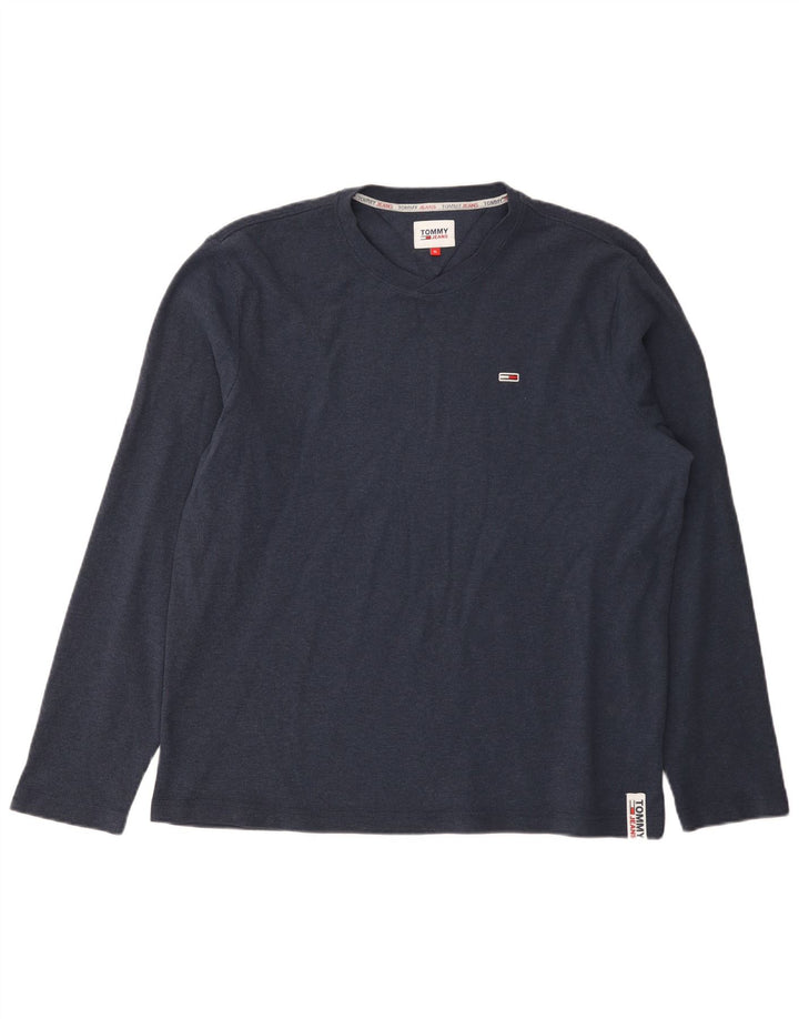Tommy Hilfiger Ανδρικό τοπ μακρυμάνικο XL Navy Blue Cotton