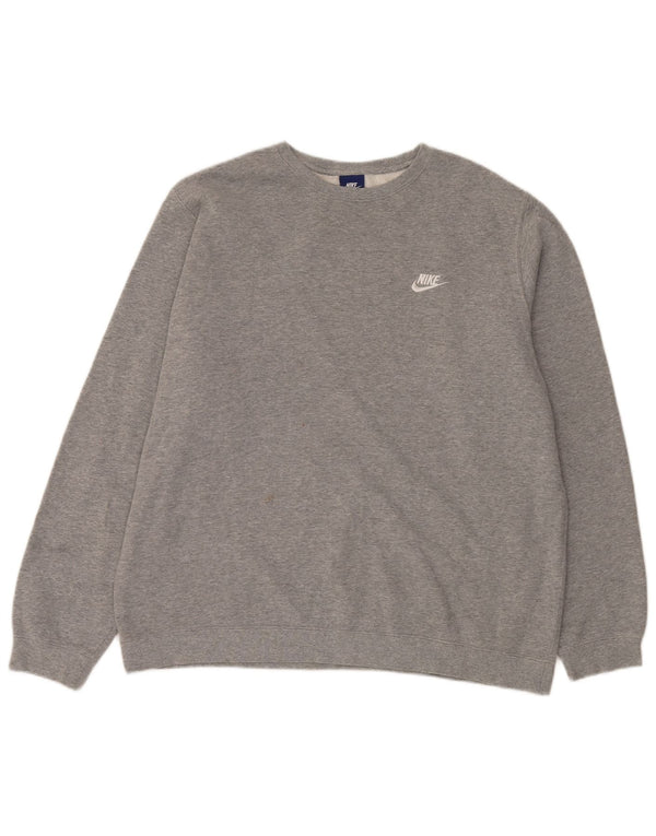 Nike Mens Sweatshirt Jumper XL Grey Polyester