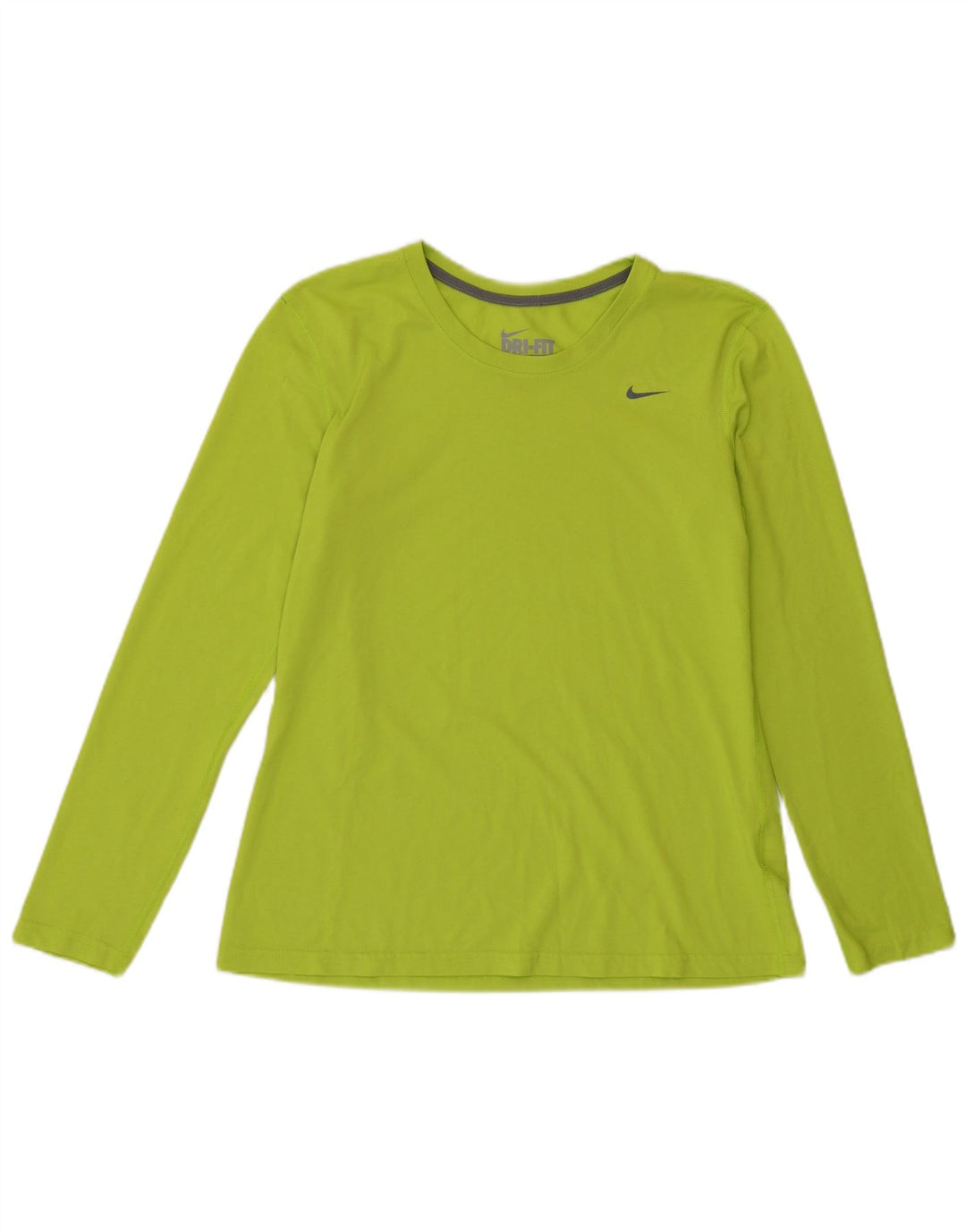 Nike γυναικείο Dri Fit κανονική μπλούζα μακρυμάνικο UK 14 Μεσαίο πράσινο