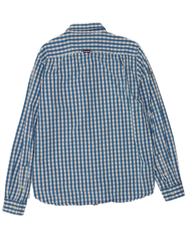 Ανδρικό πουκάμισο Superdry XL Blue Gingham Cotton