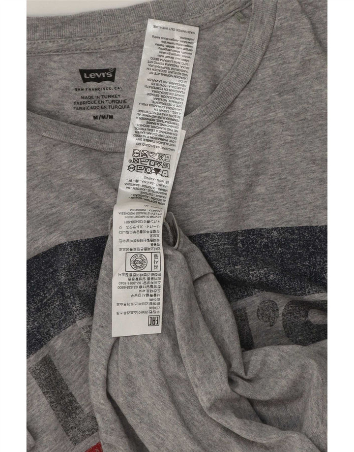 Ανδρικό γραφικό T-Shirt Levi's Top Βαμβακερό με μεσαίο γκρι χρώμα