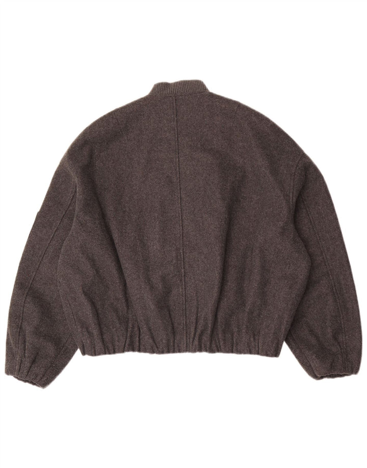 Zara Γυναικείο Oversized Bomber Jacket UK 6 2XS Grey Polyester