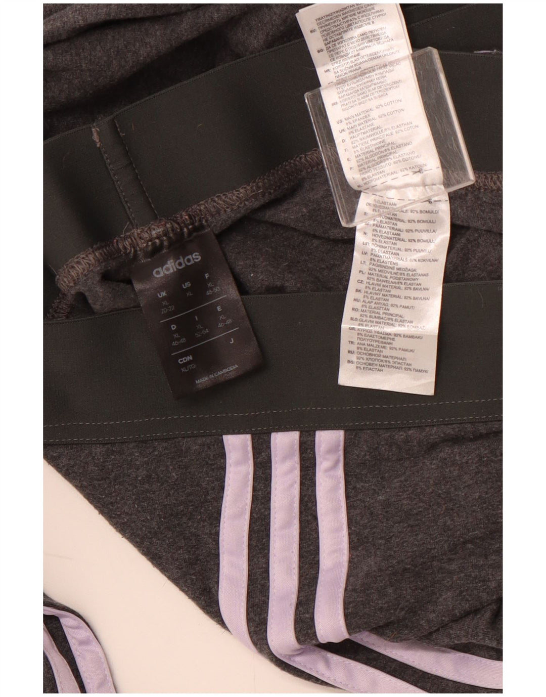 Γυναικείο κολάν ADIDAS Crop UK 20/22 XL Γκρι βαμβακερό