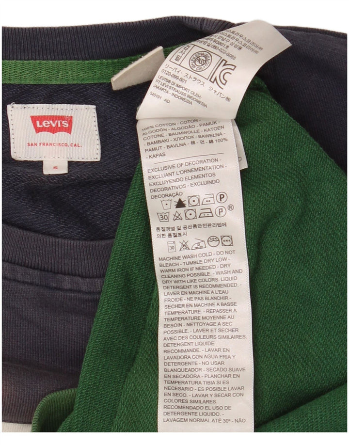 Ανδρικό γραφικό φούτερ Levi's Small Green Colourblock Βαμβακερό