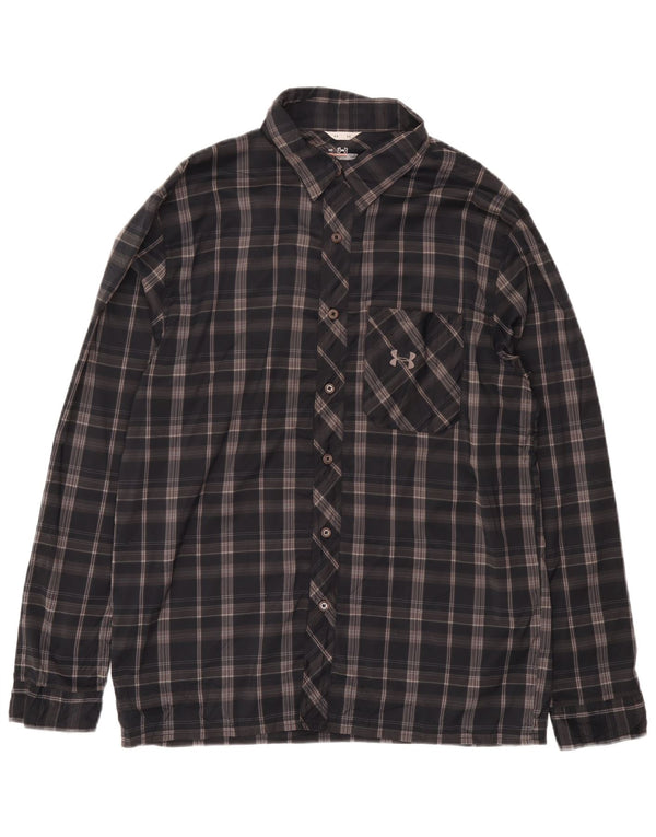 Under Armour Ανδρικό πουκάμισο Allseason Gear Large Grey Check Polyester