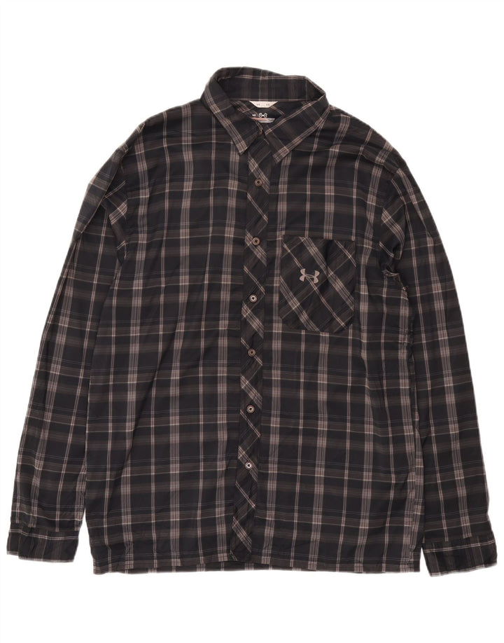 Under Armour Ανδρικό πουκάμισο Allseason Gear Large Grey Check Polyester