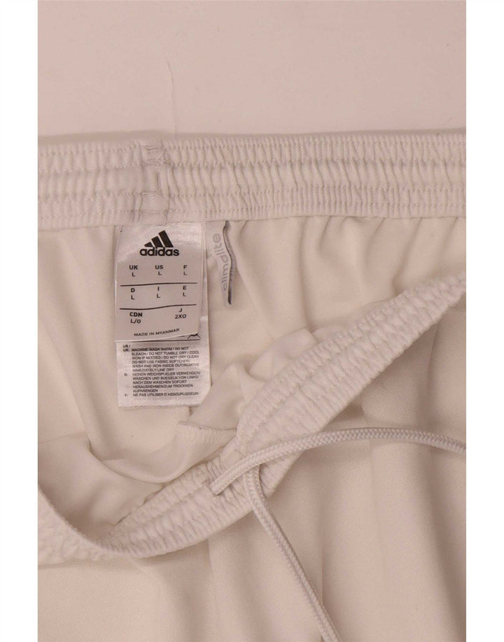Ανδρικό σορτς Adidas Climalite Sport μεγάλο λευκό πολυεστέρα