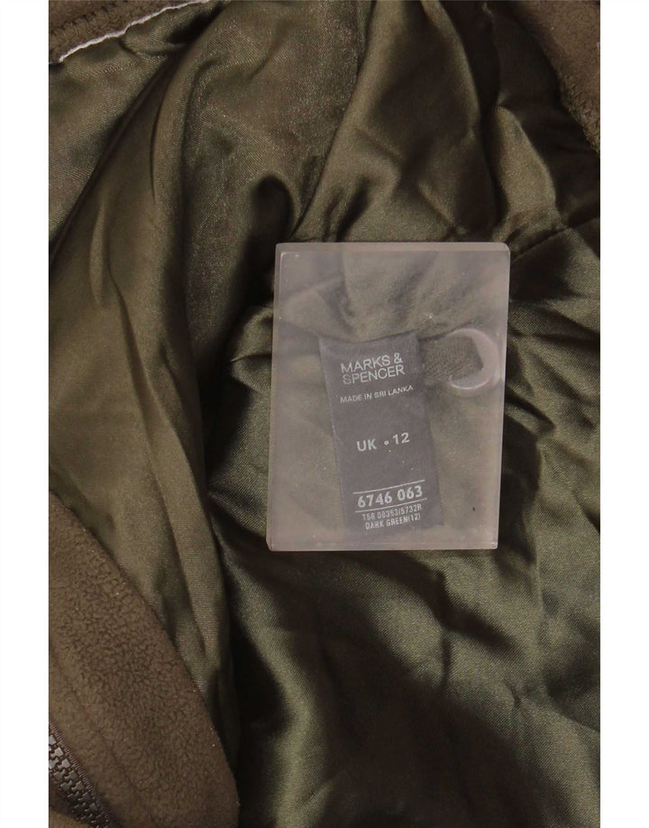 Marks & Spencer Γυναικείο Fleece Jacket UK 12 Medium Green Polyester